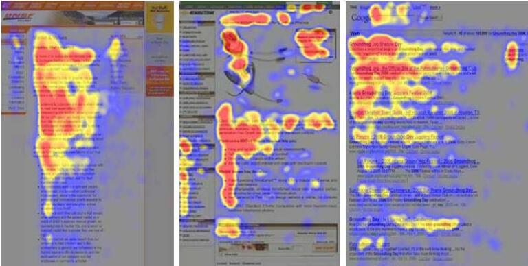 尼爾森F型視覺：網頁瀏覽F型視覺圖
